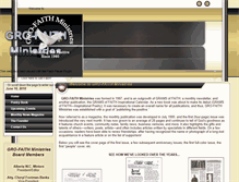 Tablet Screenshot of grofaithministries.org